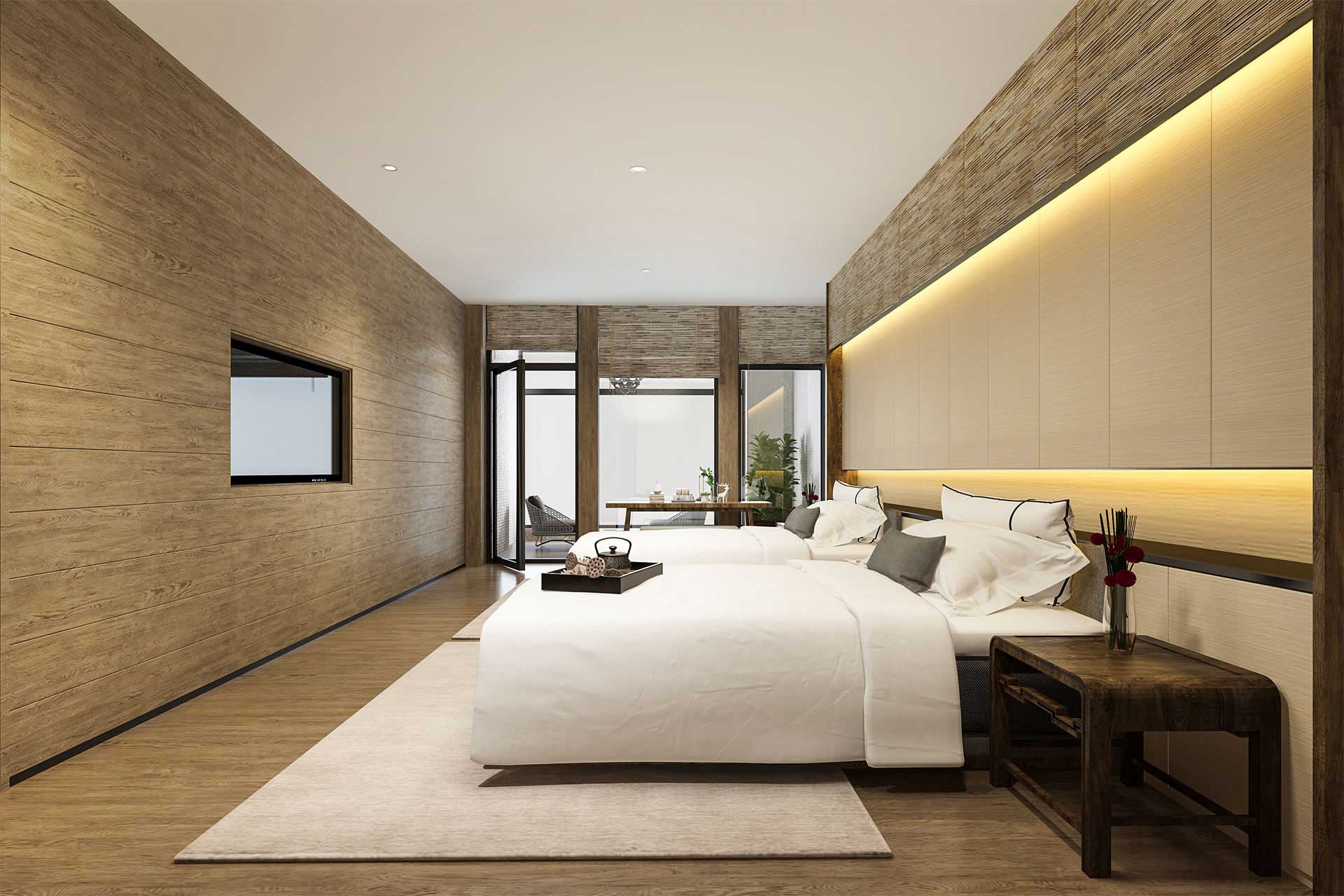 Elegant and Spacious Luxury Bedroom with Modern Design